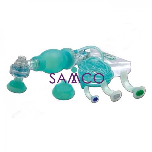 Artificial Resuscitator (Ambu Type Bag), Silicone, Autoclavable - Deluxe Quality (Child) and Guedel Airways