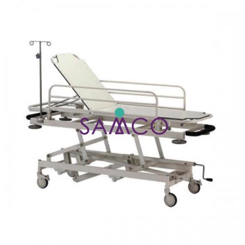 Stretcher Trolley Aluminium With Adjustable Height, Adjustable Back rest