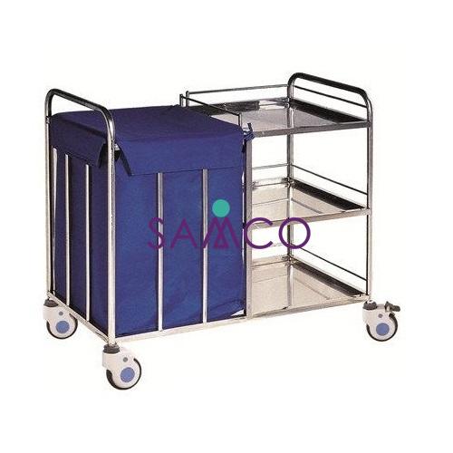 Trolley for Dirty Linen & Waste, S.S.